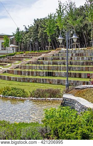 Halkali,istanbul,turkey- May 20,2021.spring View From Halkali Public Park With Its Nature,green Area