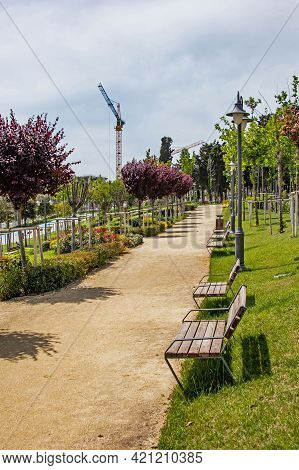 Halkali,istanbul,turkey- May 20,2021.spring View From Halkali Public Park With Its Nature,green Area