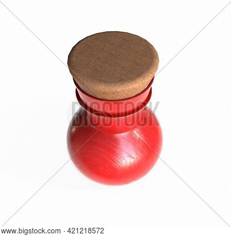 Set Of Bottles With Potion For The Game. 3d Render.