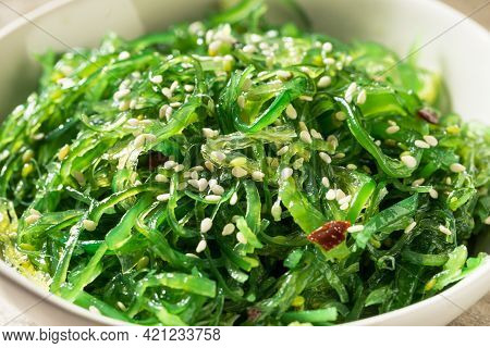 Homemade Healthy Korean Miyeok Muchim Seaweed Salad