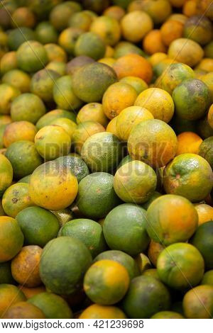 Bunch Of Limes Shot As Vertical Photo