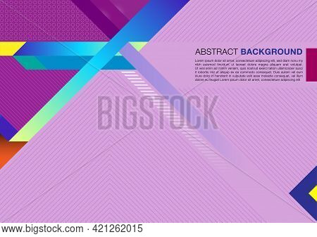Abstract Background Texture Design, Purple Background With Stripes And Shapes Vector
