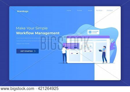 Manage Workflow Landing Page Concept