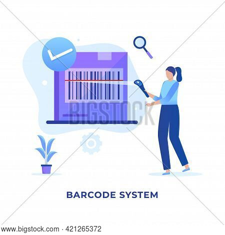 Barcode Scanning Product Illustration Concept
