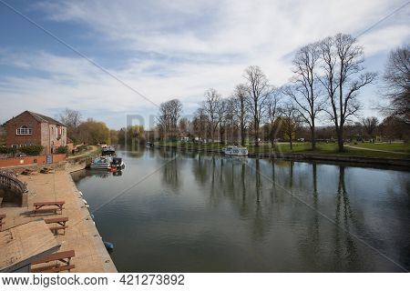 Views Of The Thames At Wallingford, Oxfordshire In The Uk, Taken On The 31st March 2021