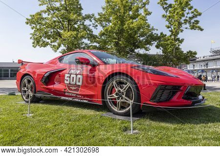 Indianapolis - Circa May 2021: Chevrolet Corvette Indianapolis 500 Pace Car. Chevy Is A Division Of 