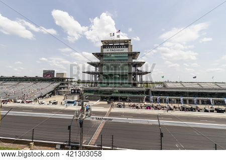 Indianapolis - Circa May 2021: Ims Pagoda At Indianapolis Motor Speedway. The Pagoda Is One Of The M