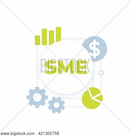 Sme, Small And Medium Enterprise Vector Icon