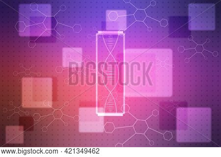 Dna Structure, Abstract Medical And Healthcare Background,abstract Technogoly Science Concept Dna Fu