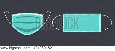 Surgial Protection Face Mask. Virus Protection Vector Concept.