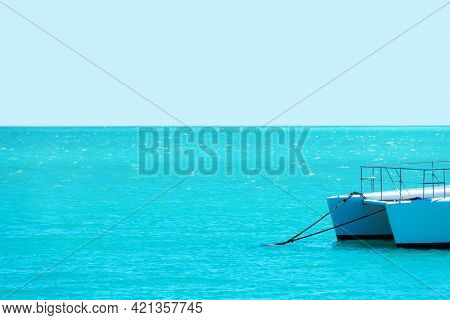 Waves on adriatic sea behind the ship