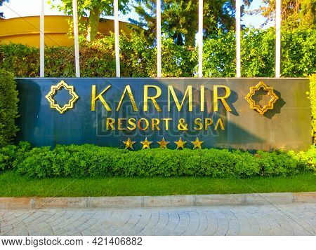 Goynuk, Antalya, Turkey - May 11, 2021: Turkey, Goynuk, Karmir Resort And Spa 5 Stars