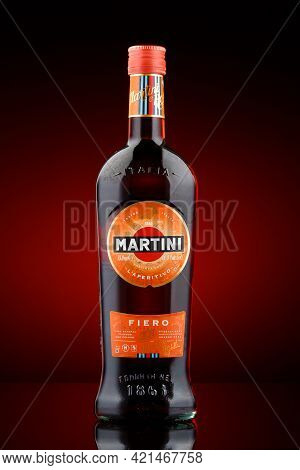 Lviv, Ukraine - May 13, 2021: Martini Fiero Liquor