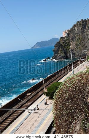railway station of Manarola in Cinque Terre