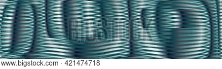 Emerald Abstract Horizontal Texture With Linear Textured Volume Forms And Soft Glow Effect. Vector B