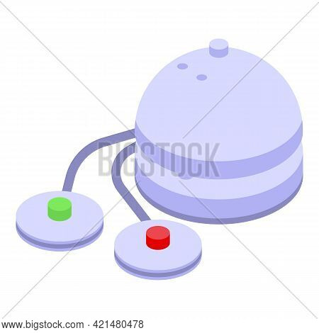 Mammography Machine Analyzing Icon. Isometric Of Mammography Machine Analyzing Vector Icon For Web D