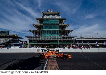 May 21, 2021 - Indianapolis, Indiana, USA: FELIX ROSENQVIST (7) of Varnamo, Sweden practices for the 105th Running Of The Indianapolis 500 at the Indianapolis Motor Speedway in Indianapolis, Indiana.