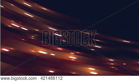 Abstract Lights Reflaction Effect Or Shiny Stars In Movement On The Dark Space Sky