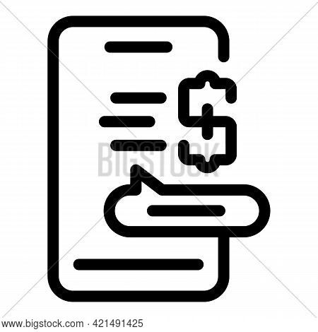 Financial Assistance Icon. Outline Financial Assistance Vector Icon For Web Design Isolated On White