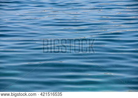 Sea Water Near Beach Natural Background , White Stone Pebble Beach In Croatia Sumartin Brac Island P