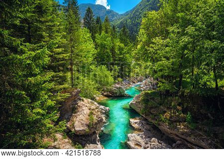 Well Known Rafting And Kayaking Place In Europe. Recreation Place And Kayaking Destination. Wonderfu