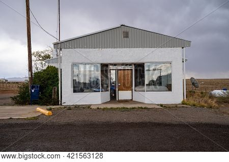 Claunch, New Mexico - May 7, 2021: Post Office For The Rural Town Of Claunch, New Mexico, Zip Code 8