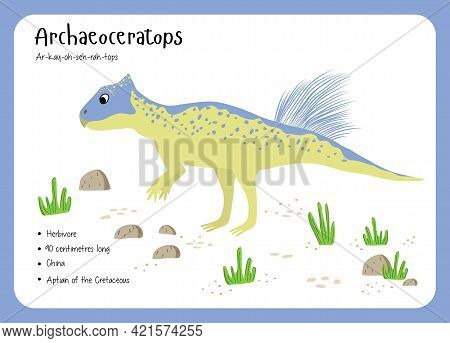 Dinosaur Fact Flash Cards - Dinosaur Names Corresponding To The English Alphabet. Cute Colorful Vect
