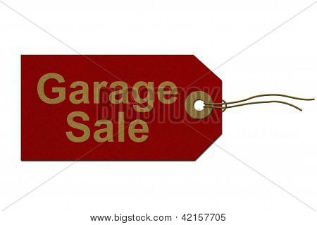 Etiqueta de venta de garaje