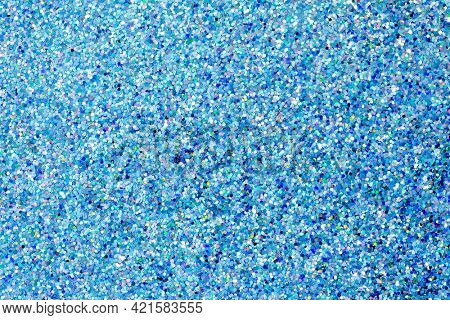 Blue shiny glitter textured background