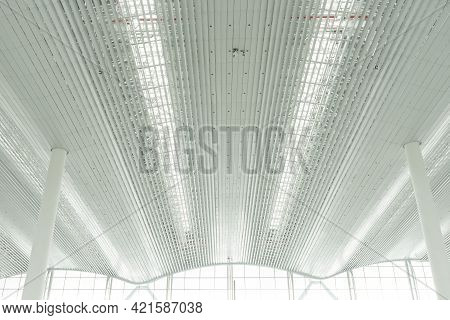 Guangzhou, China - October 25, 2018 : Interior Of Guangzhou Baiyun International Airport In Guangzho