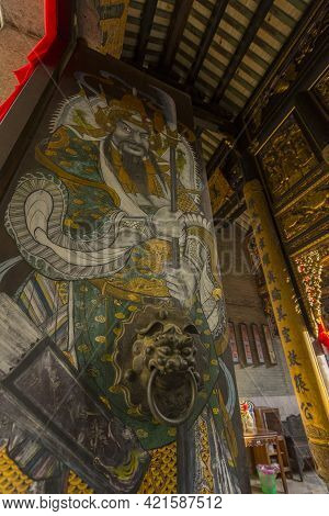 Penang, Malaysia - February 13,2019 : The Ancestral Hall Of Pinang Peranakan Mansion In Penang, Mala
