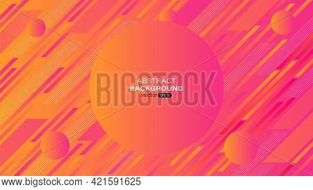Geometric Colorful Gradient Abstract Background. Composition Design Using Lines And Geometric Shape 