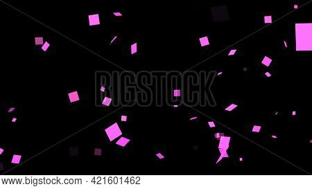 Background Of Animated Confetti Moving And Changing Color. Motion. Beautiful Animated Background Wit