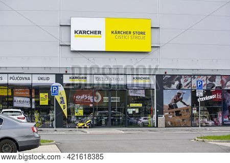 Ostrava, Czech Republic - May 3, 2021: The Storefront Of Karcher Shop Which Sells Professional Clean
