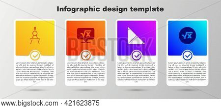 Set Drawing Compass, Square Root Of X Glyph, Angle Bisector Triangle And . Business Infographic Temp