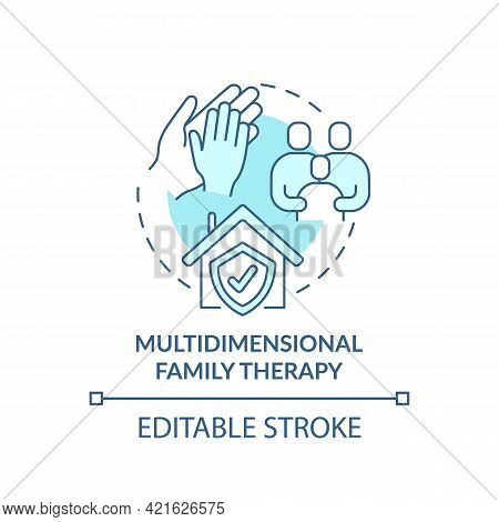 Multidimensional Family Therapy Concept Icon. Addiction Treatment Ways. Professional Counseling. Hea