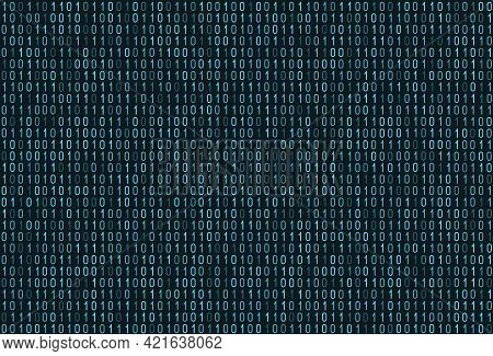 Binary Computer Code Seamless Pattern. Matrix Background With Digits 1. ...