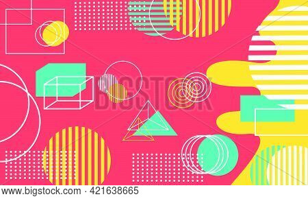 Clean Minimalist Modern Pastel Red Geometric Background
