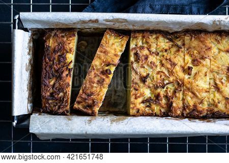Fresh homemade potato kugel recipe