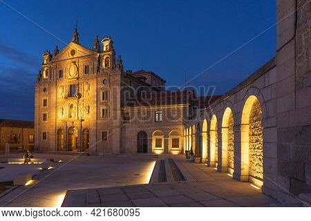 Avila, Spain - December 19, 2020: Santa Teresa De Jesús Church In Avila (world Heritage Site By Unes