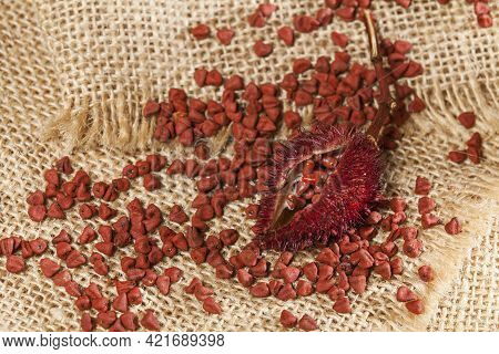 Bixa Orellana - Organic Achiote; Is A Seasoning And Food Coloring.