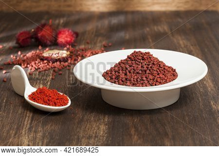 Bixa Orellana - Organic Achiote; Is A Seasoning And Food Coloring.