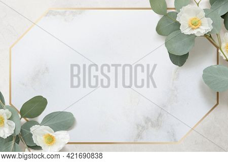 Golden Cherokee rose frame design