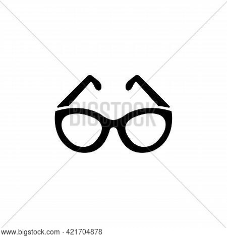 Eyeglasses Solid Black Line Icon. Glasses For Eyesight Or Sunscreen. Trendy Flat Isolated Symbol Use
