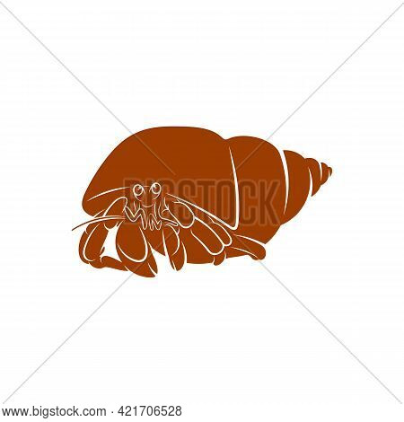 Hermit Crab Design Vector Illustration, Creative Hermit Crab Logo Design Concept Template, Symbols I