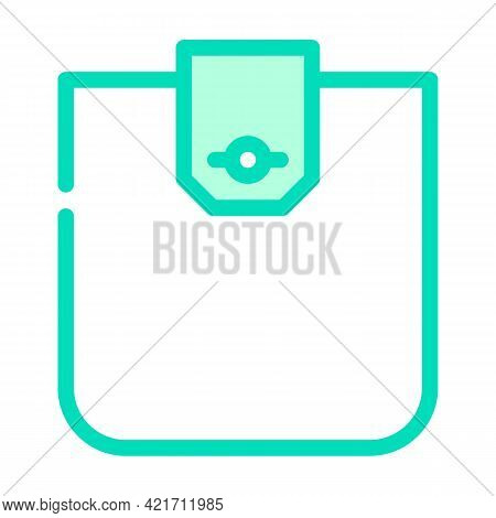 Flap Pocket Color Icon Vector. Flap Pocket Sign. Isolated Symbol Illustration