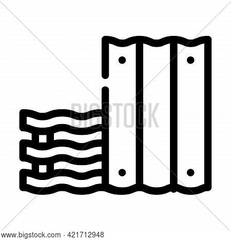 Roofing Material Building Material Line Icon Vector. Roofing Material Building Material Sign. Isolat