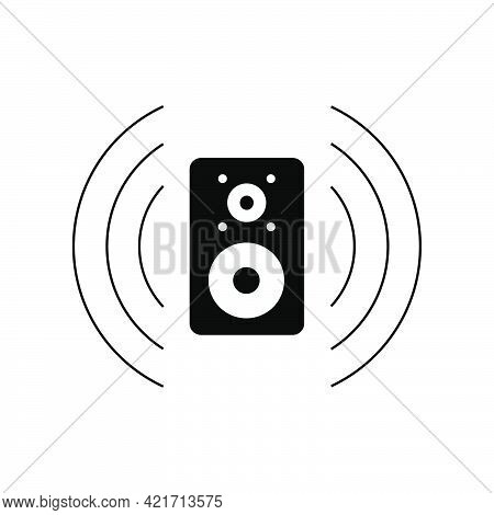 Simple Illustration Of Play Music Stereo System Personal Computer Component Icon