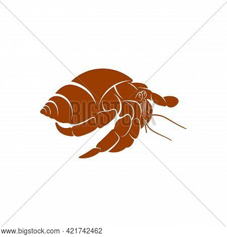 Hermit Crab Design Vector Illustration, Creative Hermit Crab Logo Design Concept Template, Symbols I