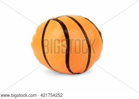 Basketball Ball Over White Background. Orange Ball, Sports Concept
